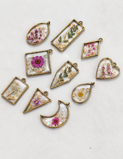 Bronze Inlay Motifs Set – 10 Pieces for UV Resin Jewellery Malta