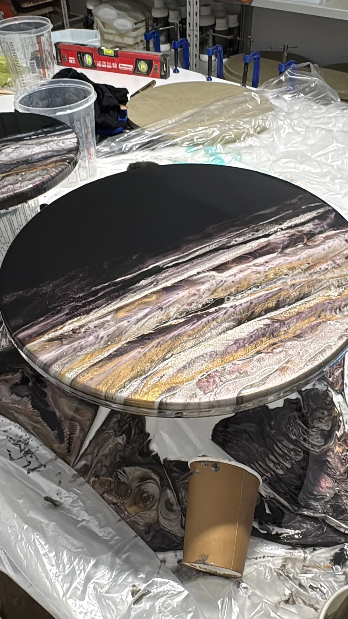 EltoBert resin work in progress in the workshop