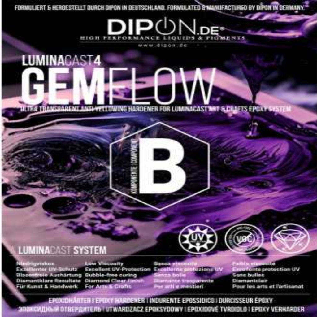 DIPON LuminaCast 4 Gem Flow Epoxy Resin - 3 Kg